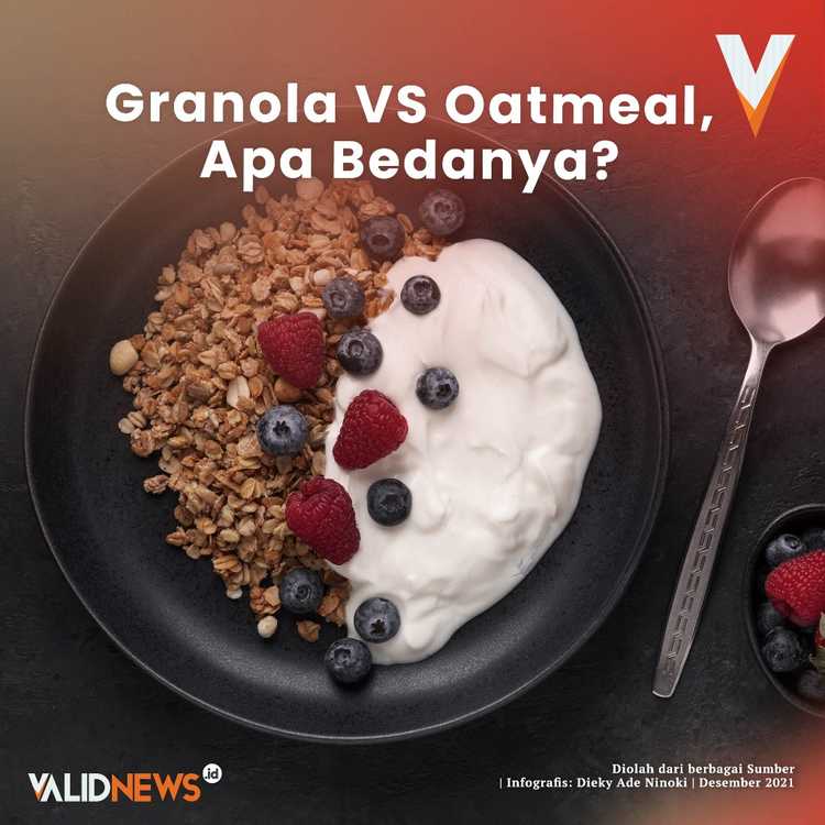 Granola VS Oatmeal, Apa Bedanya?