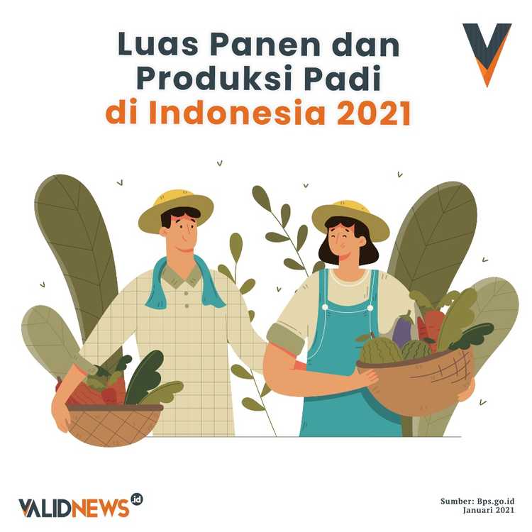Luas Panen dan Produksi Padi di Indonesia 2021